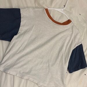 Colorblock T-Shirt with Contrast Sleeves
